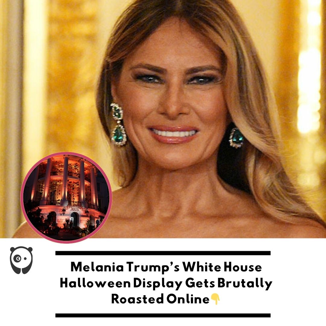 Melania Trump's White House Halloween display gets brutally roasted online. Click link in bio for more!