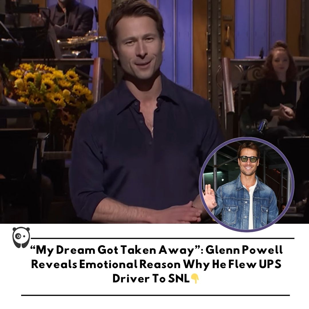 Glenn Powell Reveals Emotional Reason Why He Flew UPS Driver To SNL. Click link in bio for more!