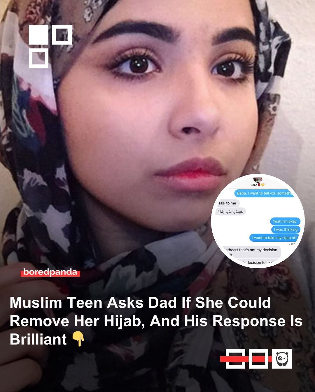 Muslim teen asks dad if she could remove her hijab, and his response is brilliant. Click link in bio for more!
