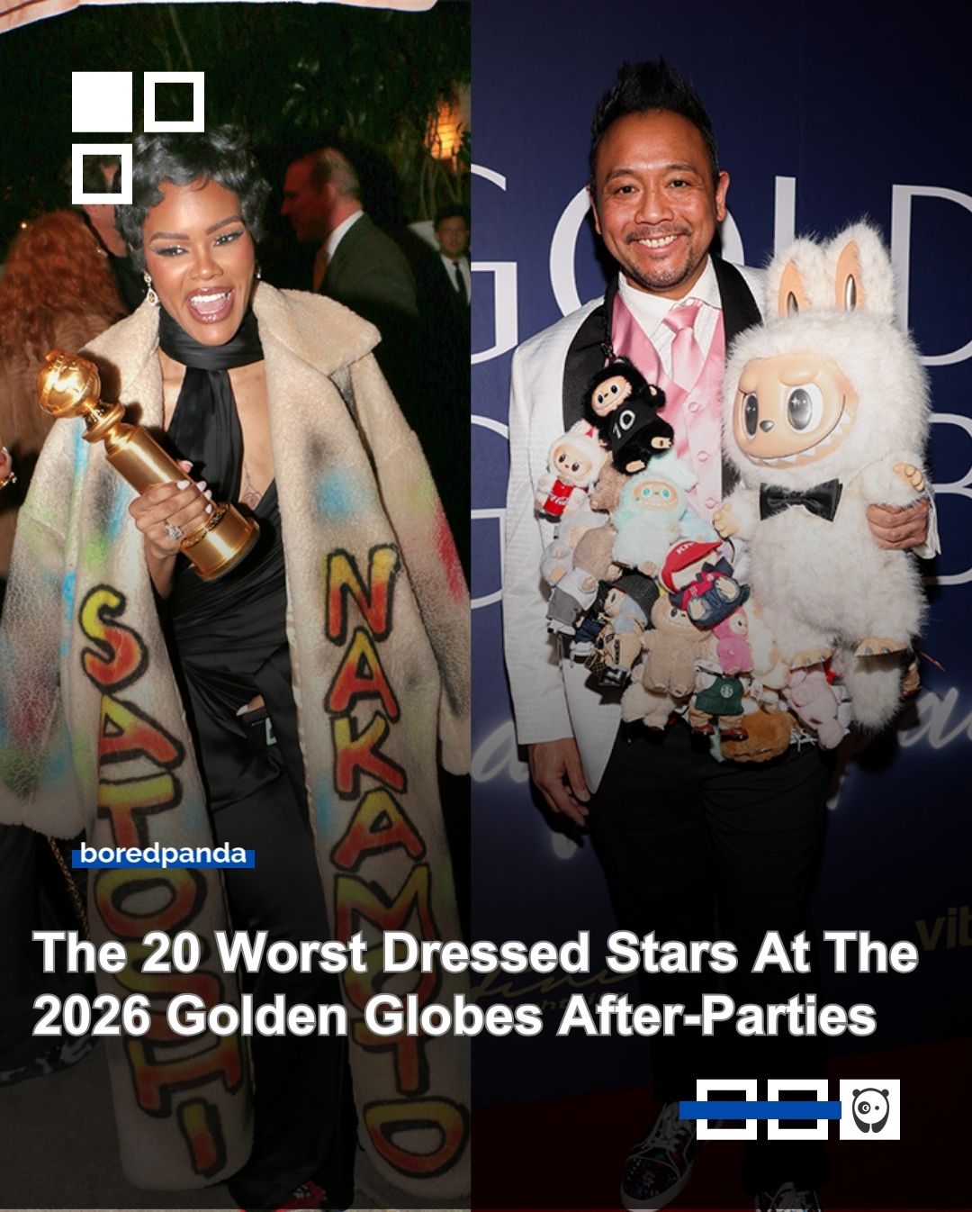 The 20 worst dressed stars at the 2026 Golden Globes after-parties. Click link in bio for more!