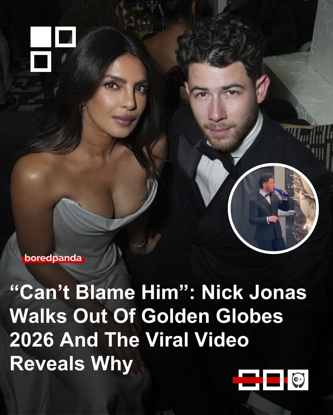 “Can’t blame him”: Nick Jonas walks out of Golden Globes 2026 and the viral video reveals why. Click link in bio for more!