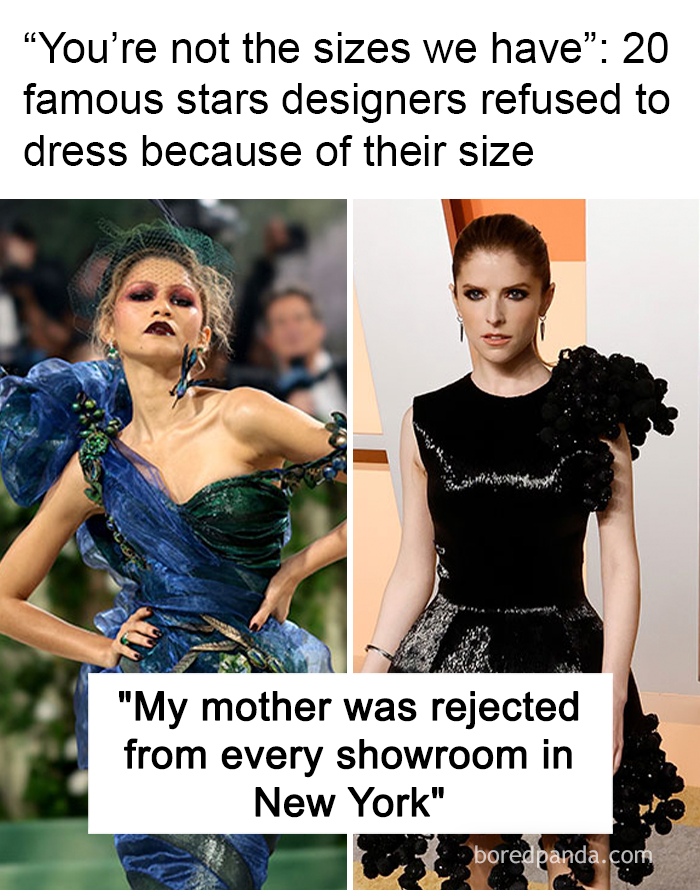 “You’re not the sizes we have”: 20 famous stars designers refused to dress because of their size (link in the comments)