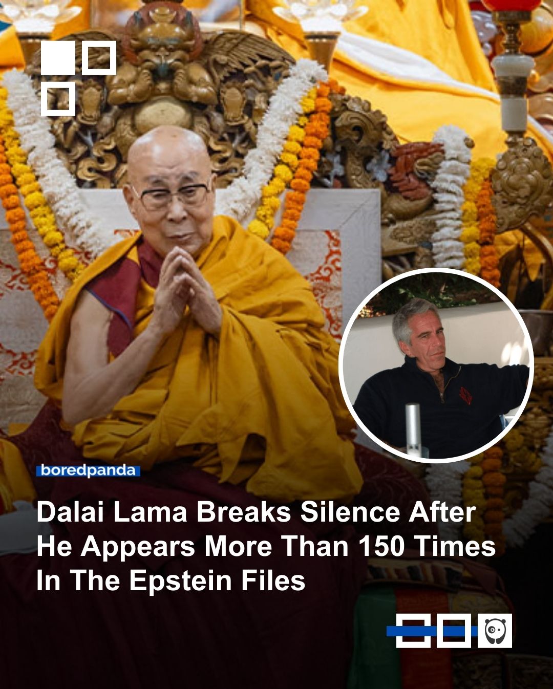 The Dalai Lama’s name appeared over 150 times in the recently released Epstein files, sparking global attention. 

Emails hint at a possible meeting with the disgraced financier, prompting the 90-year-old spiritual leader to issue a clarification.

Link in bio for the full story.