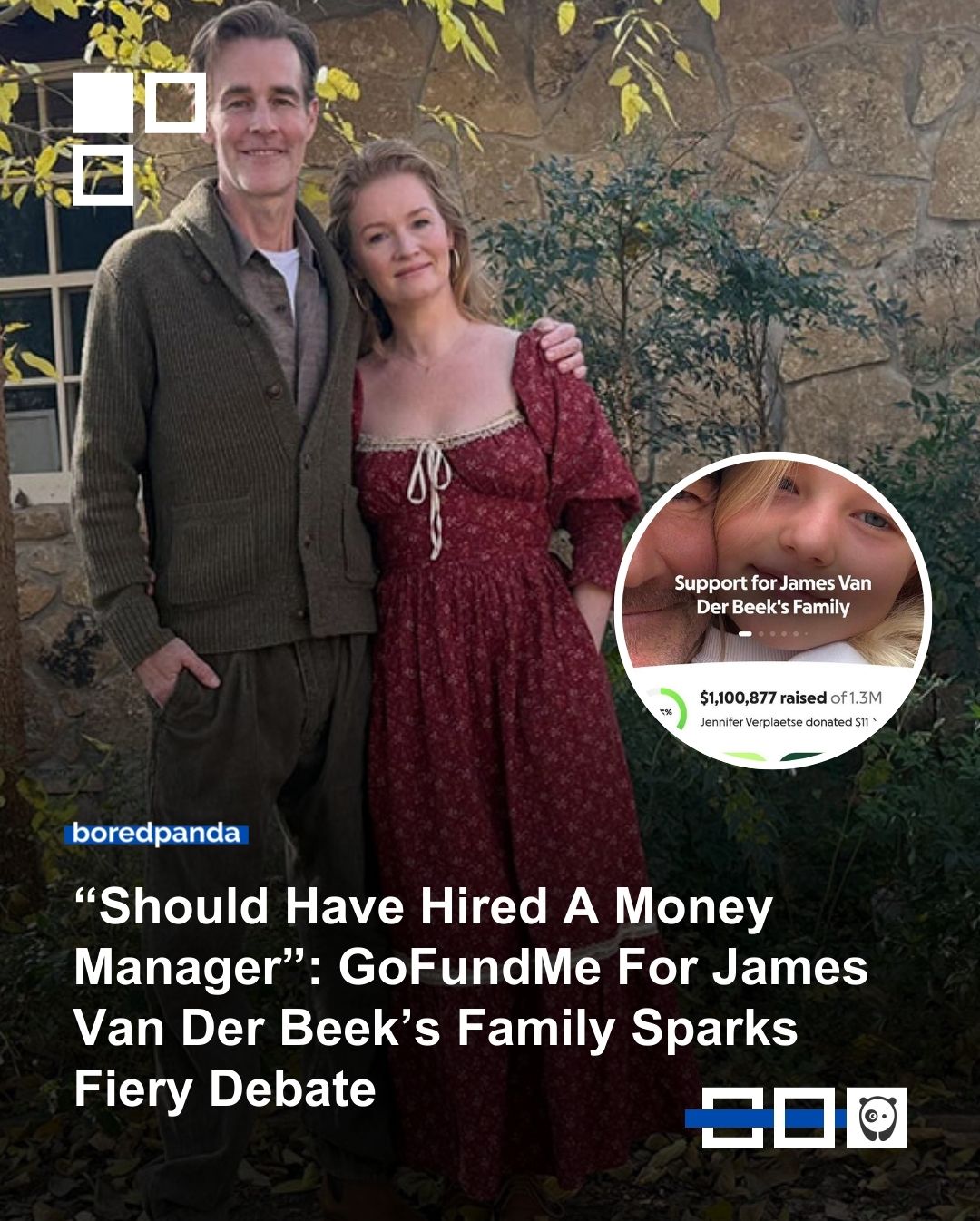 A fierce debate erupted as donations poured in for the family of James Van Der Beek after his tragic passing.

Read the details at the link in our bio.