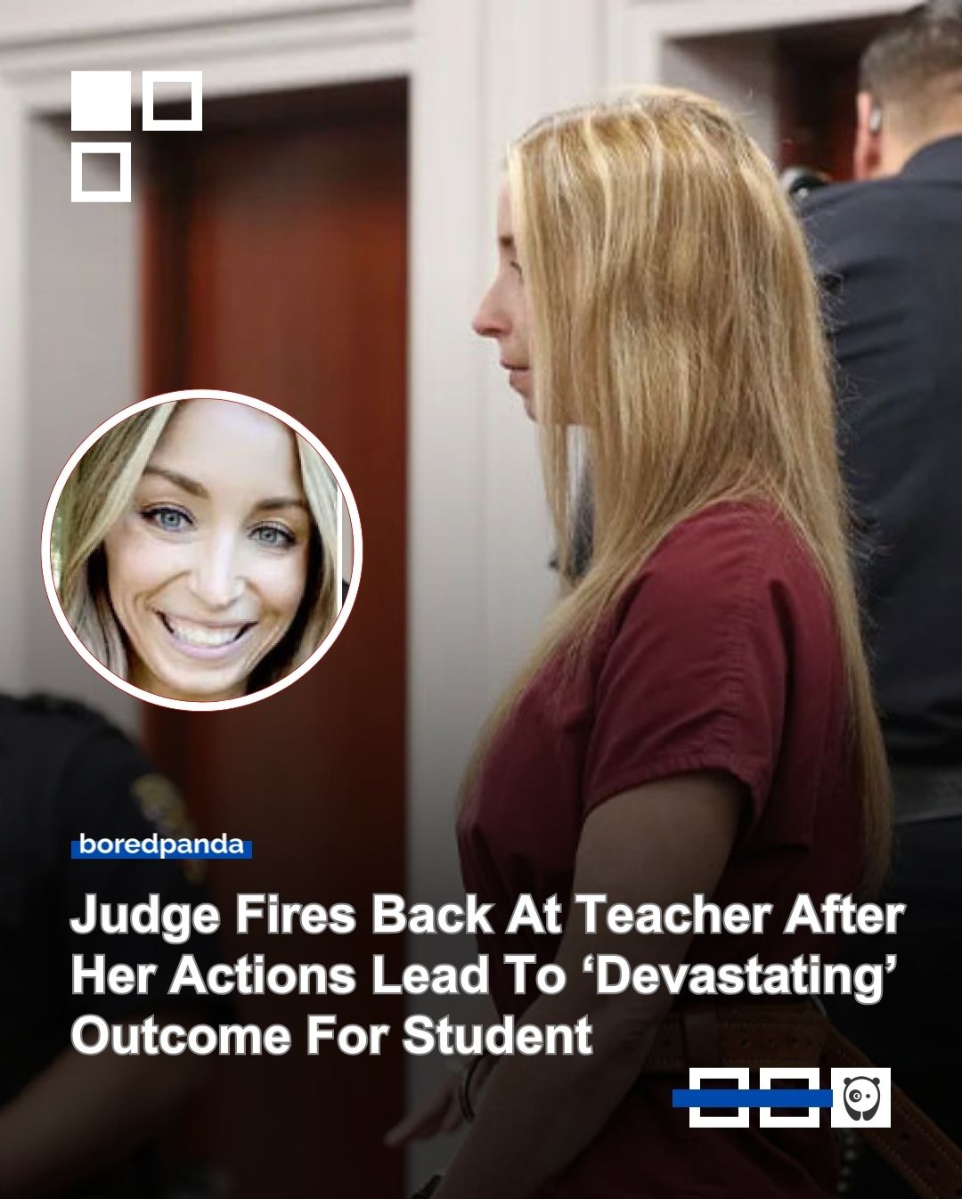 A New Jersey high school teacher has been sentenced to 10 years in prison after admitting to an inappropriate relationship with two students—one of whom she began grooming as a freshman. The disturbing details emerged in court as she formally learned her fate. 

Read the full story at the link in our bio.