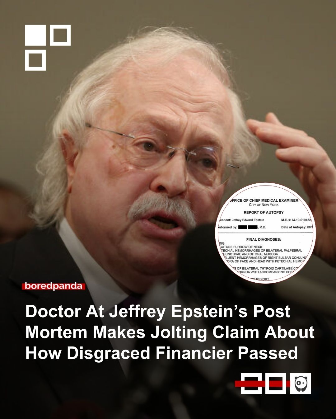 Nearly seven years after Jeffrey Epstein was found dead in a New York jail cell, new Justice Department documents have reignited debate over what really happened. A pathologist who observed the original post-mortem is once again challenging the official narrative—pointing to details he says raise serious questions. 

See the details at the link in our bio.