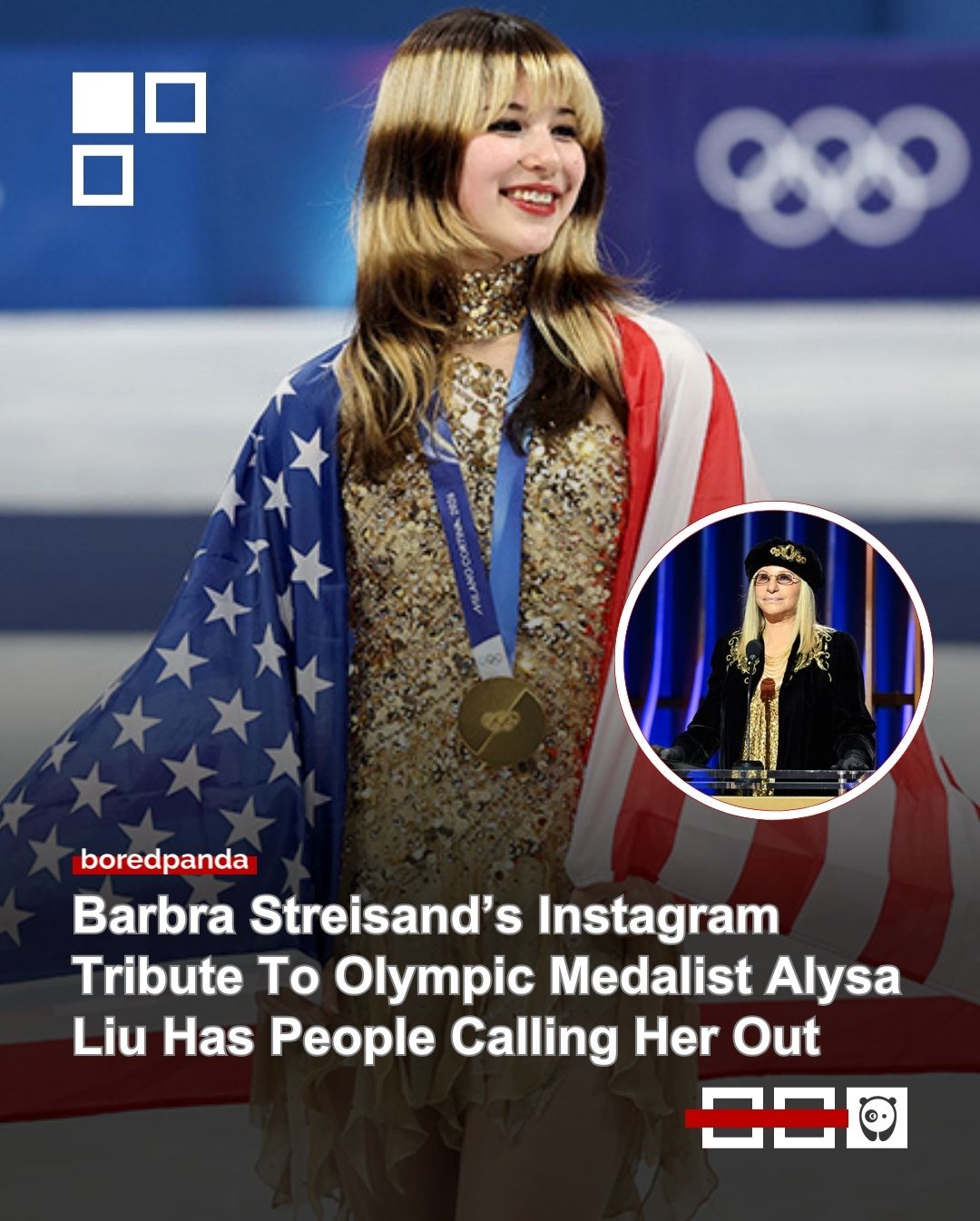 Barbra Streisand’s response to Alysa Liu’s historic double gold medal win at the Milano Cortina Winter Olympics has divided social media.

While the Hollywood icon praised the 20-year-old figure skater for her remarkable comeback and record-breaking performance, her comment about Liu’s ancestry offended some of her followers who found it “strange” and “bizarre.”

Read the full story at the link in our bio.