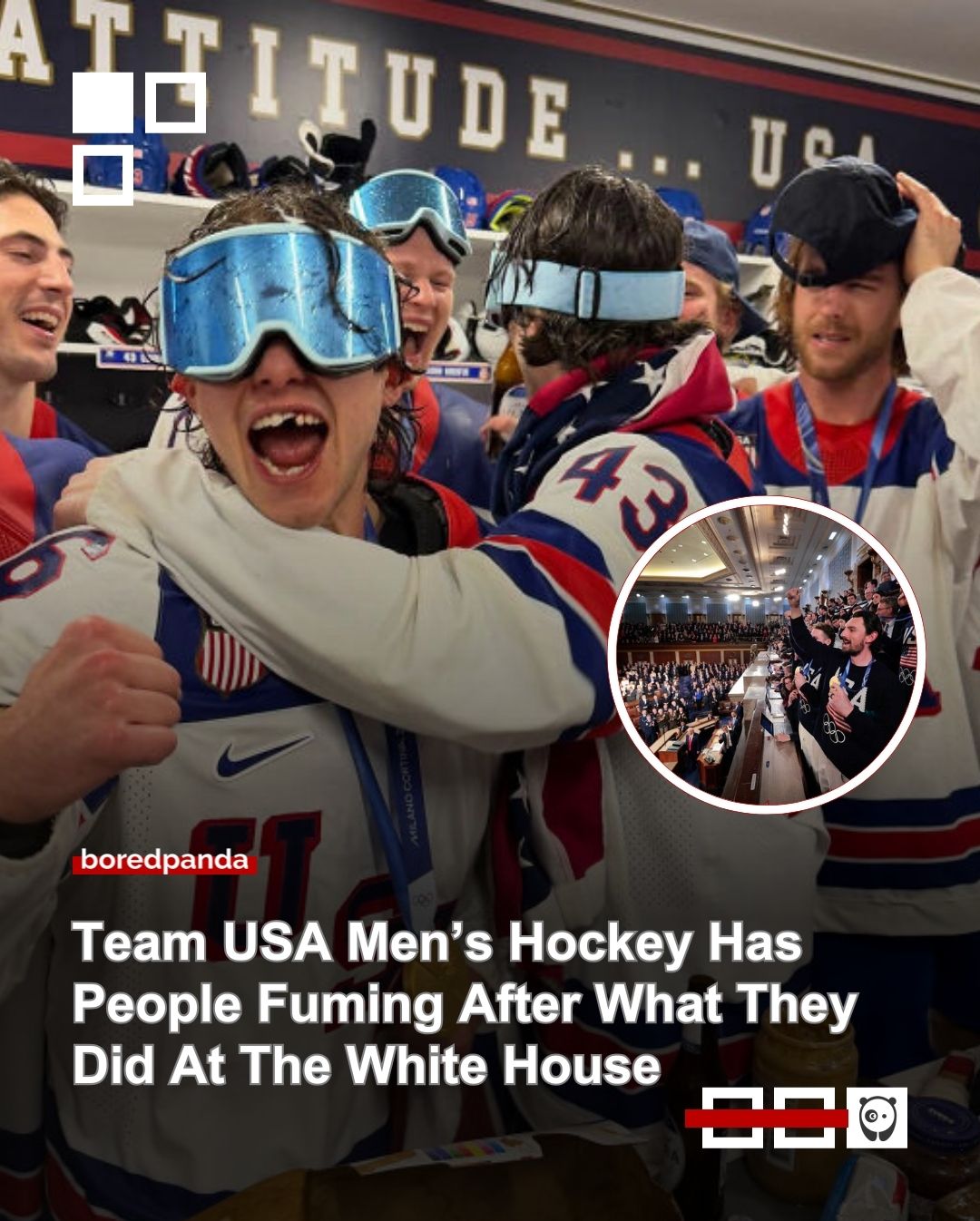 The U.S. men’s ice hockey team is facing renewed backlash after visiting the White House following its historic gold medal win over Canada.

The team secured its first Olympic gold in 46 years, but celebrations quickly turned political after a post-game call from the locker room led to a formal invitation.

Read the full story at the link in our bio.