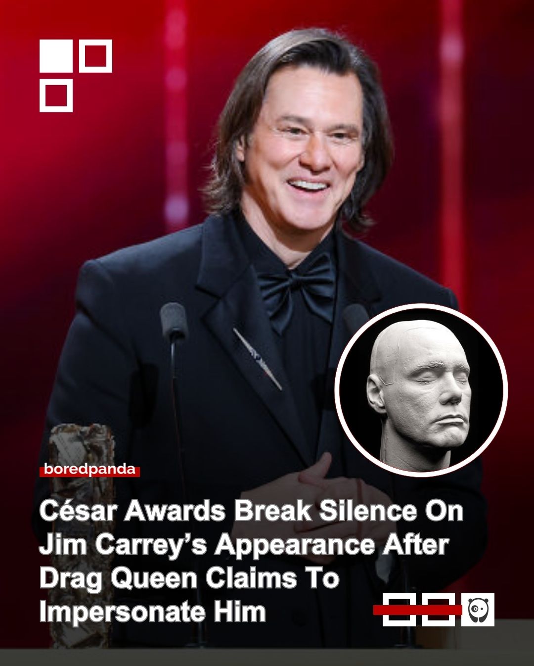 Jim Carrey’s appearance at the 2026 César Awards sparked a frenzy online, with some viewers insisting he looked “unrecognizable.”

The speculation escalated so far that drag performer Alexis Stone claimed he attended in Carrey’s place, prompting a César Awards delegate to step in. Read the full story at the link in bio.

What do you think about his viral appearance?
