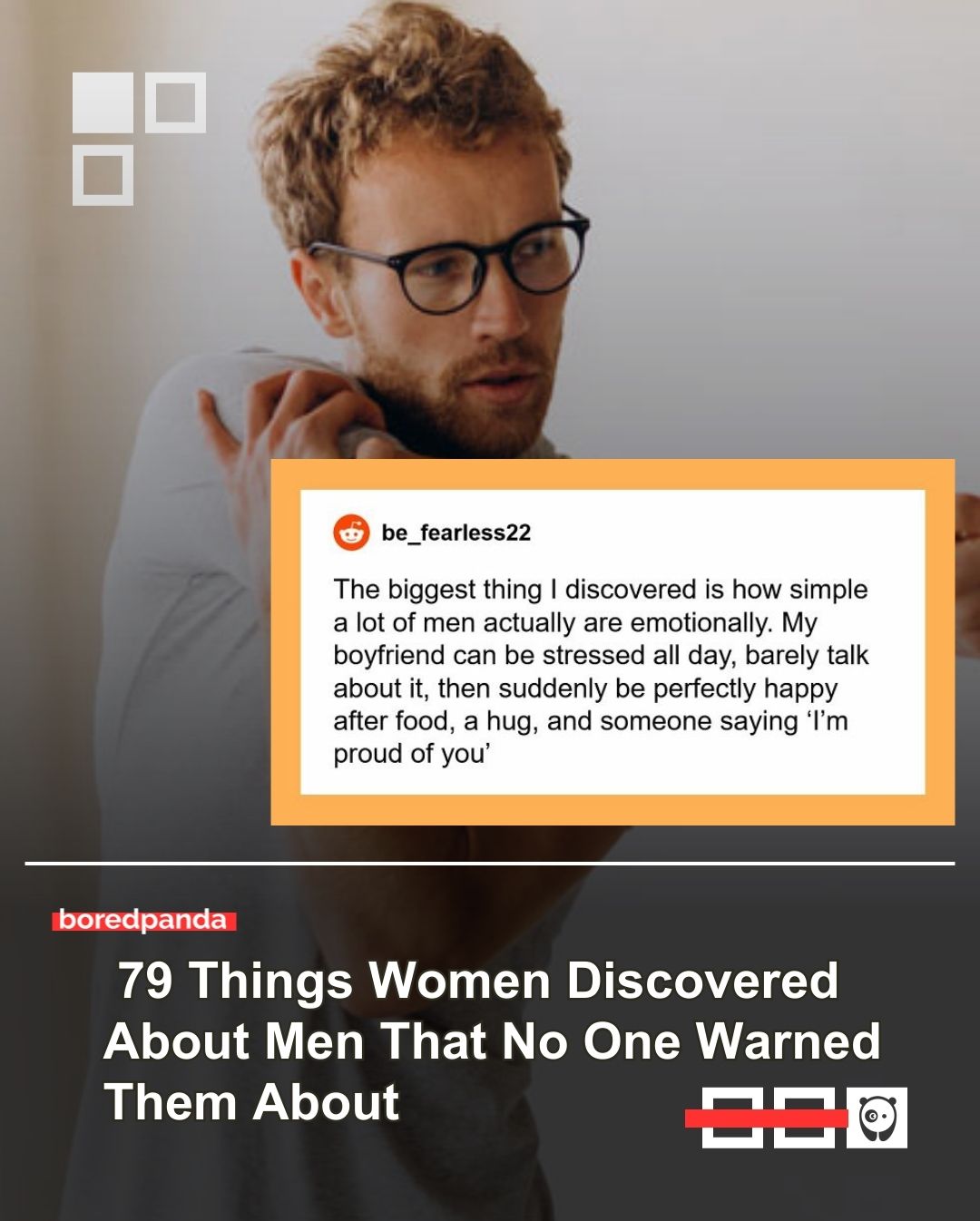 You can read endless advice about #relationships, but some things you only understand once you experience them yourself. 

When one Reddit user asked women what they only realized about men after getting a boyfriend or husband, thousands shared their honest, funny, and surprisingly wholesome observations. Read more at the link in bio!