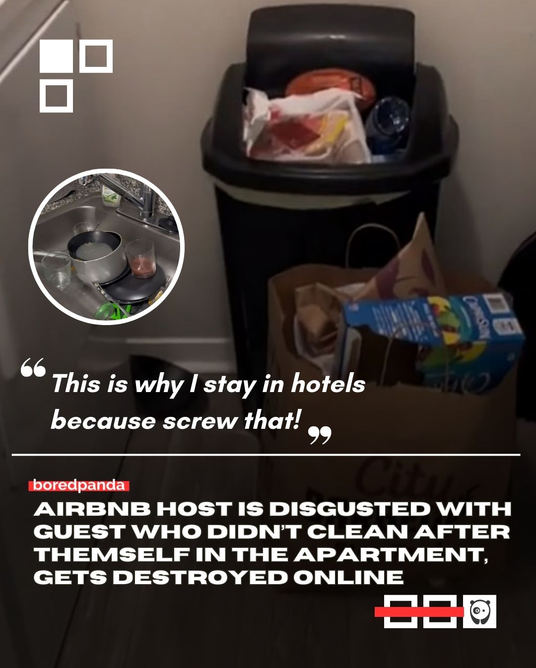 Airbnb stays are starting to feel a little confusing...

One host went viral after showing the state guests left their place in (think trash, dirty dishes, even chicken bones on the floor). But then a social media user pushed back, saying: If guests are already paying a cleaning fee, why are they expected to clean at all?

Now the internet is split. Read the full story at the link in our bio 🔗

#travel #viral