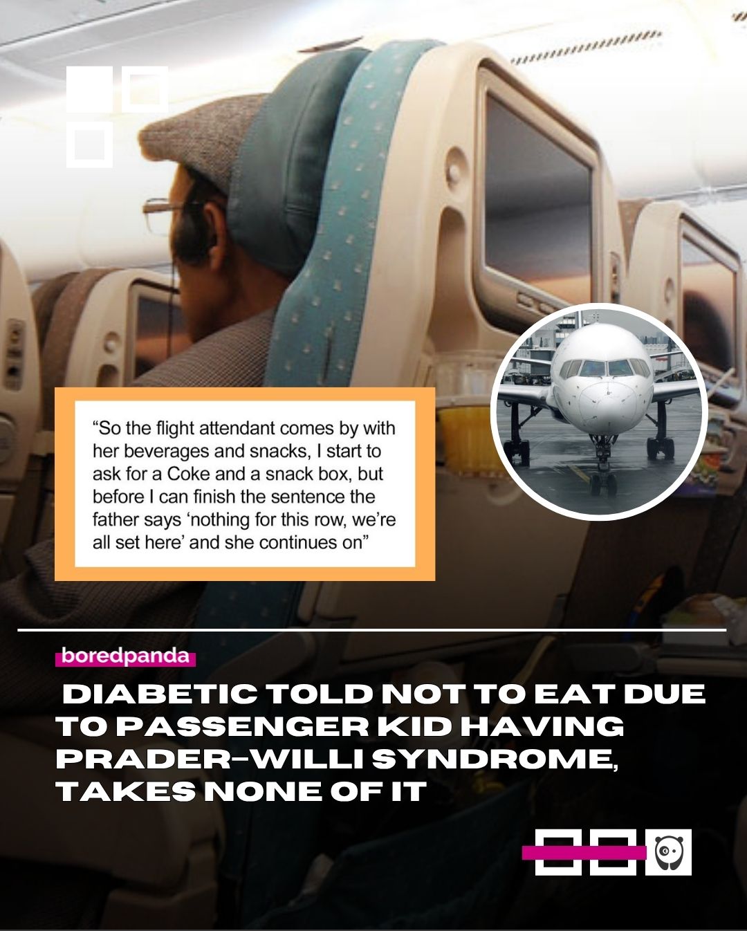 Traveler with diabetes told a family to “fly private” when they demanded they refrain from eating because of their son’s tantrums, which they claimed were due to a syndrome.

Now the traveler asks who's at fault here.

Read the story at the link in bio.

#viral #travel