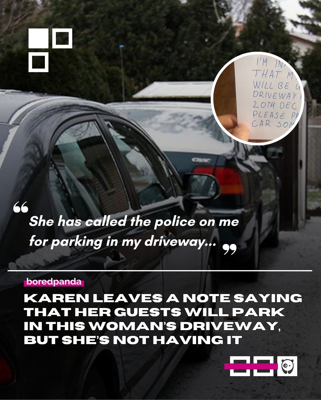 After her neighbor demanded access to her driveway over the holidays, this homeowner went online to release her frustration. Readers have responded in support of the homeowner, but some pointed out a bigger issue.

Click link in bio for the full story 🔗