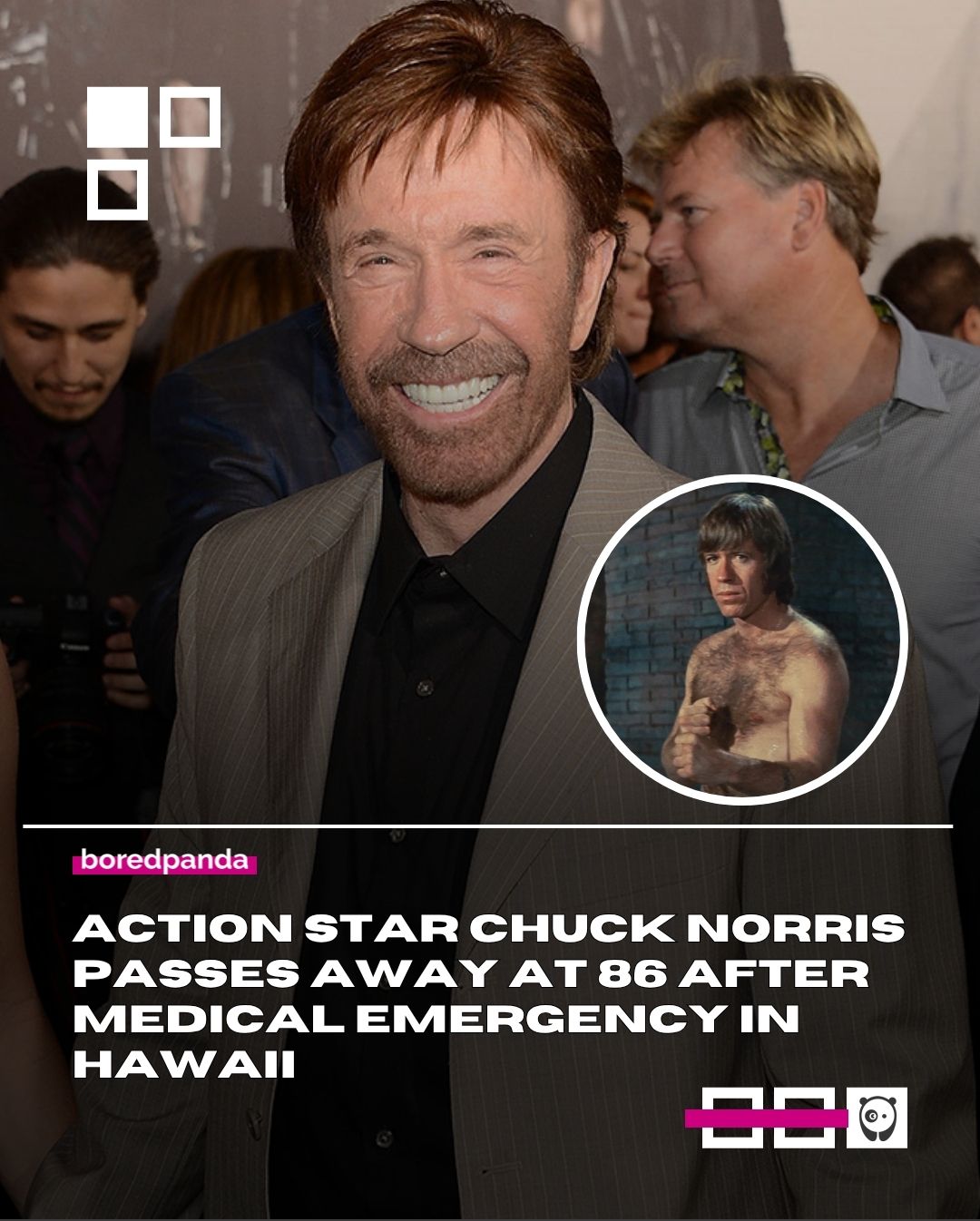 Chuck Norris, iconic martial artist and actor, passed away at 86 following a sudden medical emergency in Hawaii.

Norris was "surrounded by family and was at peace," his loved ones said in a statement.

#ChuckNorris
