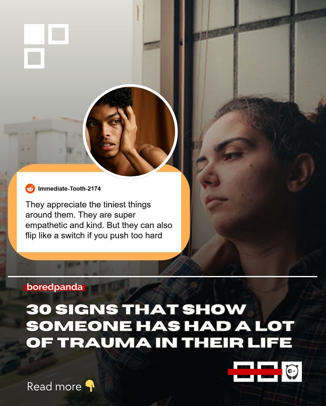 Redditors recently shared these, and other subtle clues that reveal someone has been through a lot. Here’s what they had to say: 

1) They don’t ask for help because people have let them down a lot.

2) They're more likely to just walk away from friendships and relationships at the first  "red flag".

3) They tend to keep a lot of information about themselves locked up for fear of it being used against them.

Read the full list at the link in our bio.