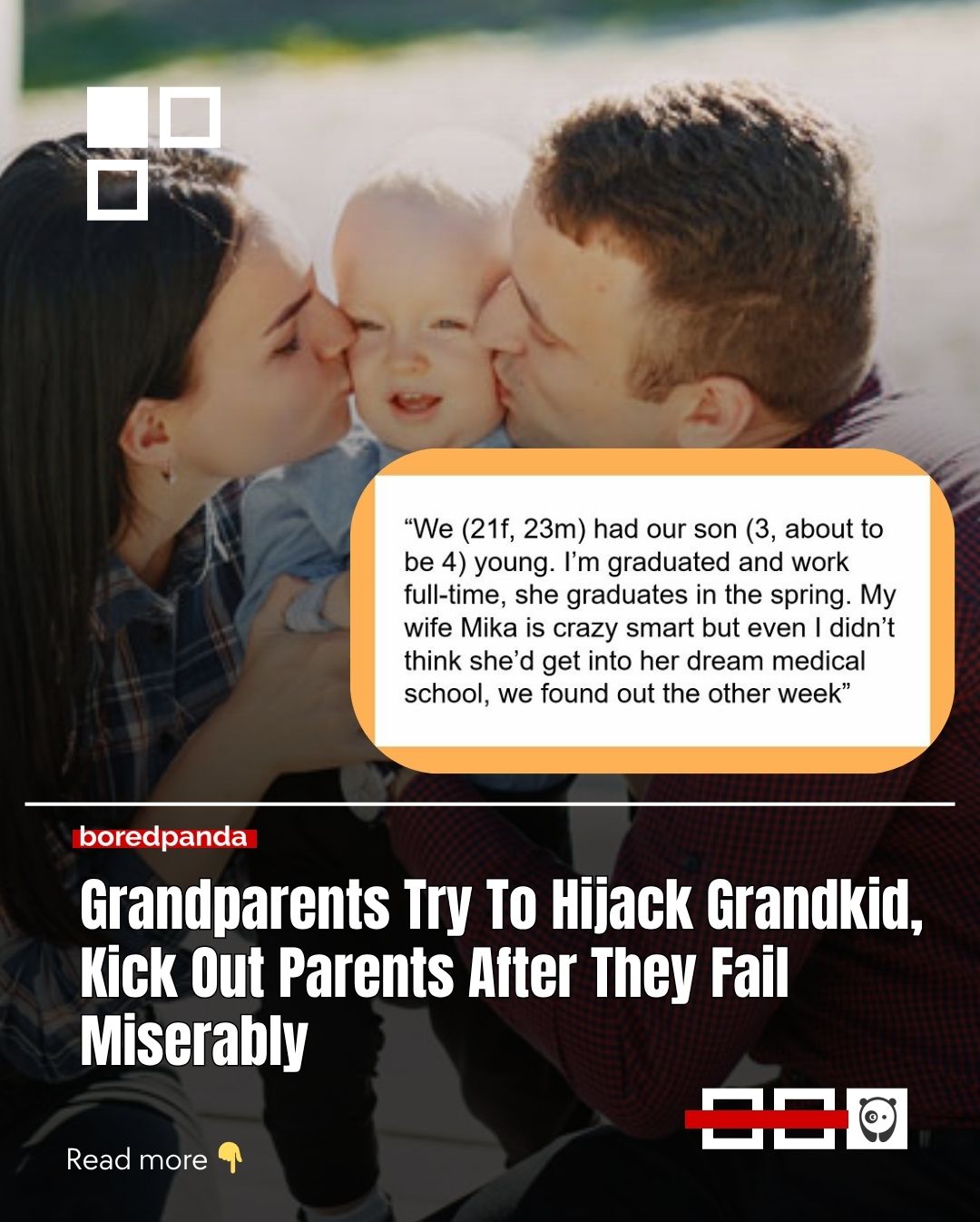 A young mom finally got accepted into her dream medical school. Her parents responded with an absolutely unhinged ultimatum.

Instead of celebrating the incredible milestone, the deeply controlling grandparents demanded that the young couple abandon their toddler for an entire year and instantly made them homeless when they refused. 

Read the full story at the link in our bio.

#relationships #family