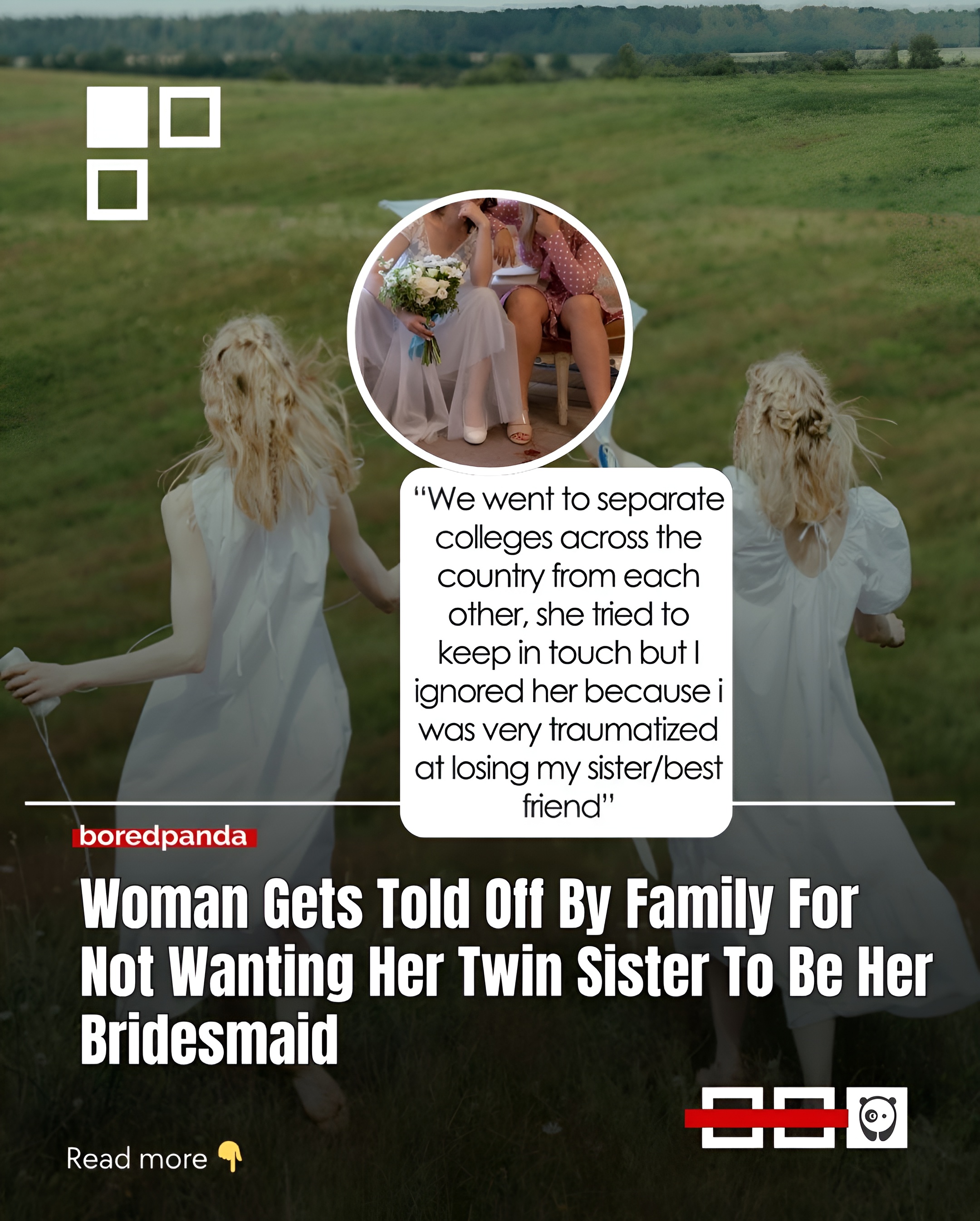 They were inseparable as kids, until high school changed everything. One became the popular cheerleader, the other the shy bookworm—and suddenly, the twin stopped standing by her sister when she was bullied.

Years later, as she planned her dream wedding, the question came up: should the sister be a bridesmaid? The answer wasn’t as simple as family drama.

Read more at the link in our bio.