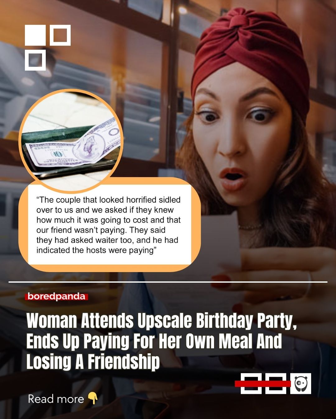 Invited to celebrate at an upscale restaurant, she assumed the hosts were covering the meal until the check arrived and everything changed. What was meant to be a fun night quickly turned into a $200 surprise she never saw coming.

After speaking up, she’s wondering if honesty costs her more than just the dinner.

Read the full story at the link in our bio.