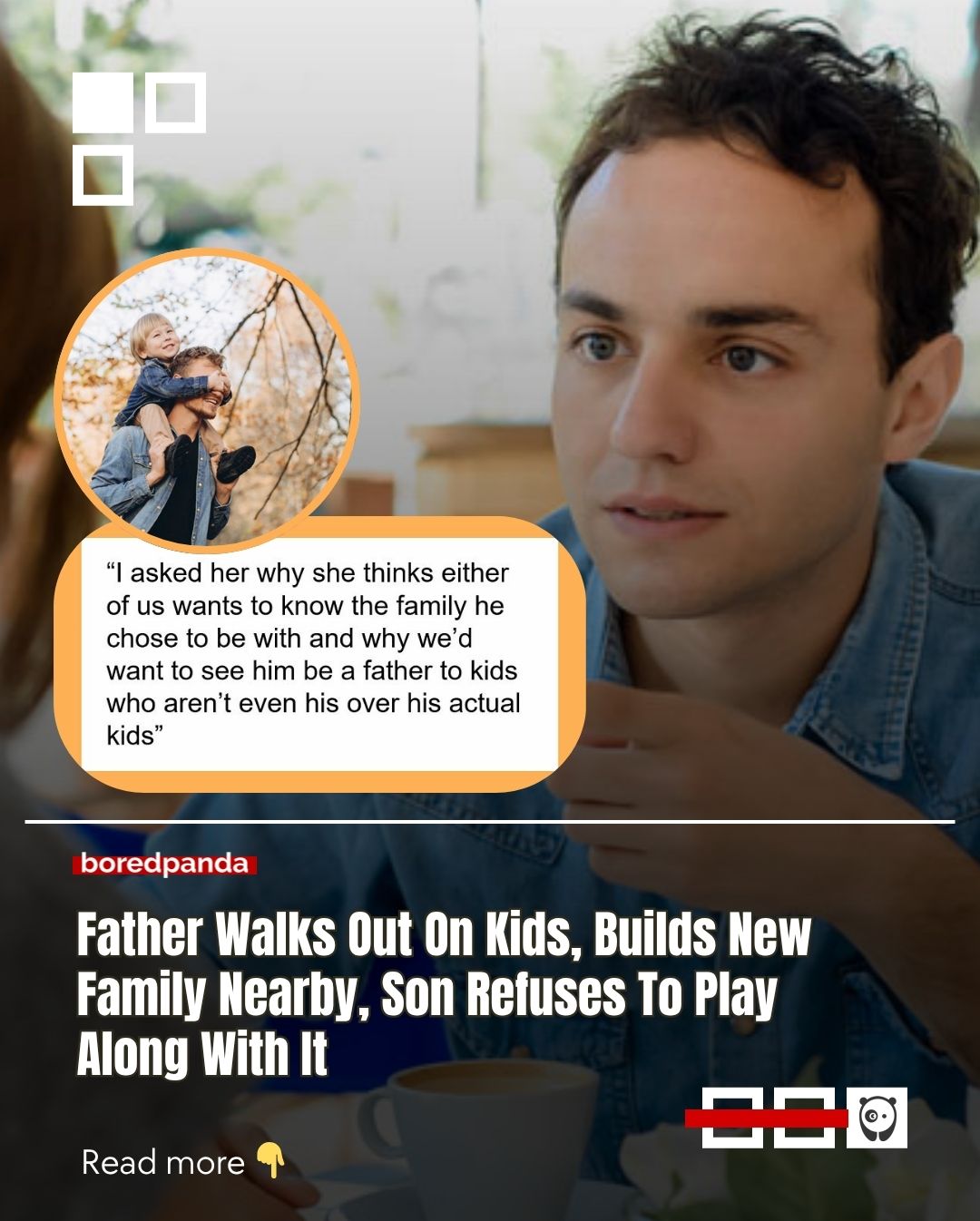 A father who had long abandoned his children suddenly reappeared, but not for them. Instead, he was building a life with a new wife and stepchildren, acting like the attentive parent he never was before. 

His wife repeatedly tried to involve the siblings, suggesting they could “be a family” together and even hinting that doing so might encourage him to pay back child support. 

For these teens, the offers weren’t welcome; they were a reminder of years of neglect and broken promises.

Read the story at the link in our bio.

#family #drama #reddit