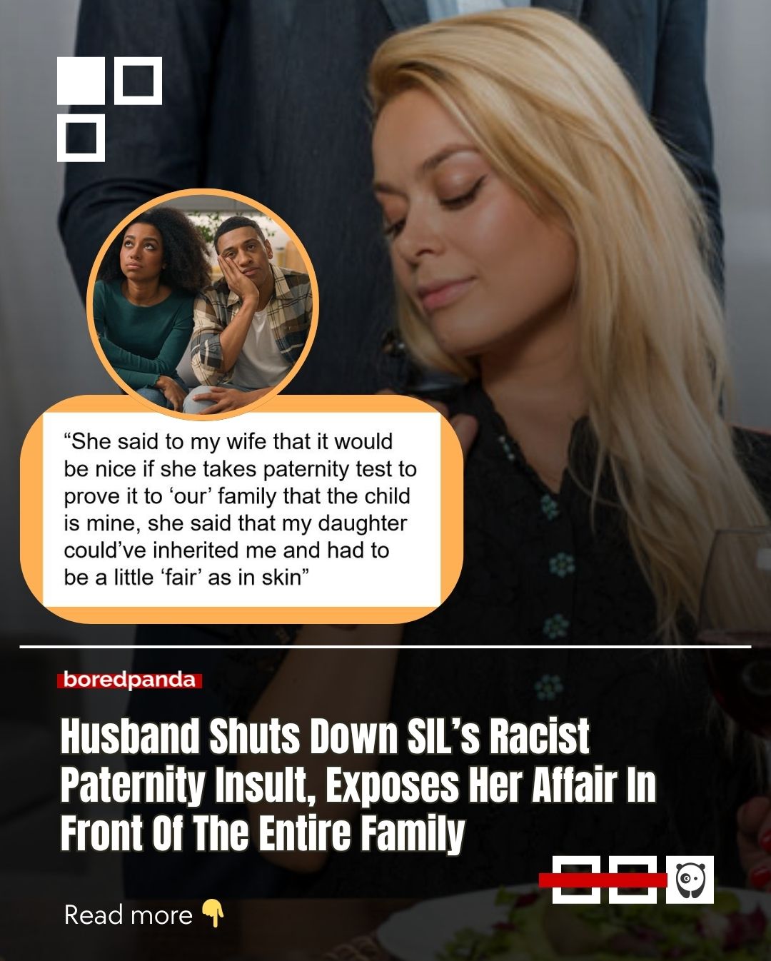 At a family gathering, his sister-in-law told his wife she should take a paternity test, because their daughter “doesn’t look like him.” The room went silent.

Instead of brushing it off, he fired back, calling her a mistress in front of everyone, bringing up how she got into the family in the first place.

Now the entire family is divided,

Read the full story at the link in our bio.

#relation ship #family #drama