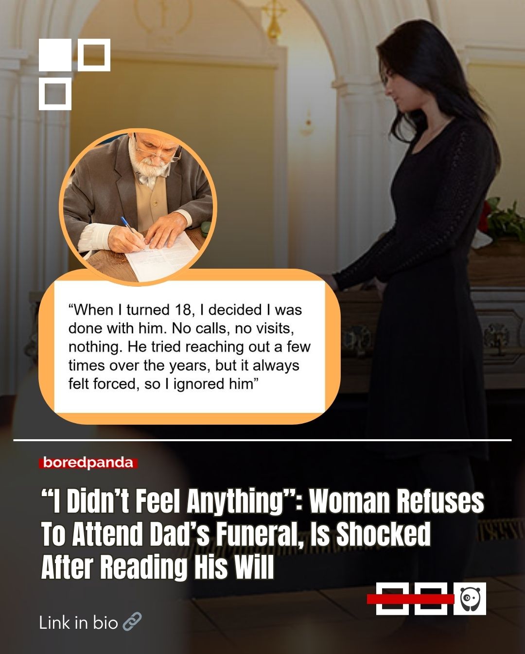 She had cut her father out of her life years ago. He walked out when she was ten, barely acknowledged her over the years, and when her mother passed, he wasn’t there. 

So when he suddenly died, she refused to attend the funeral. She didn’t feel grief, sadness, or anything at all. But a week later, a call from a lawyer changed everything.

Read the story at the link in our bio.

#law #family #social