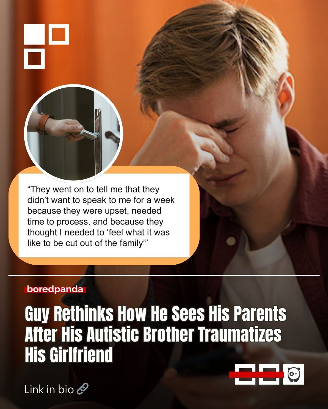 This man asked his parents for help after his brother started acting in ways that made his girlfriend deeply uncomfortable.

But instead of taking it seriously, they brushed it off, excusing everything.

He’s stuck between protecting his partner and confronting a family that refuses to see the problem. And it only gets worse from there.

Read the story at the link in our bio.
