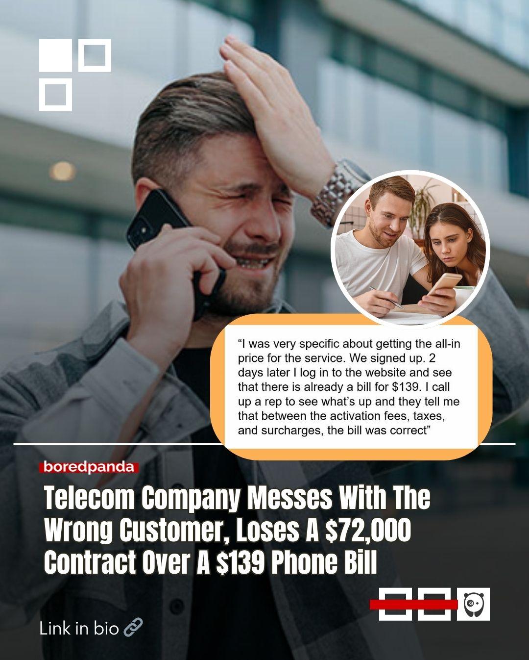 Big corporations have been banking on customers giving up and paying for decades, and most of the time, that is exactly what happens.

One councilman walked into an AT&T store, asked very specifically for the all-in price, and received a bill for double that amount two days later.

Read the full story at the link in our bio.