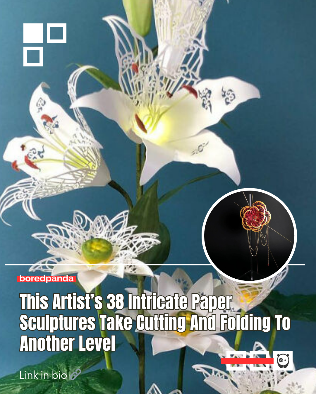 At first glance, these paper art pieces seem impossibly delicate, almost too intricate to be made by hand, but each piece is carefully built through a combination of folding, cutting, layering, and decorating paper by Japanese artist Naofumi Hama. See more at the link in our bio. #trend #viral