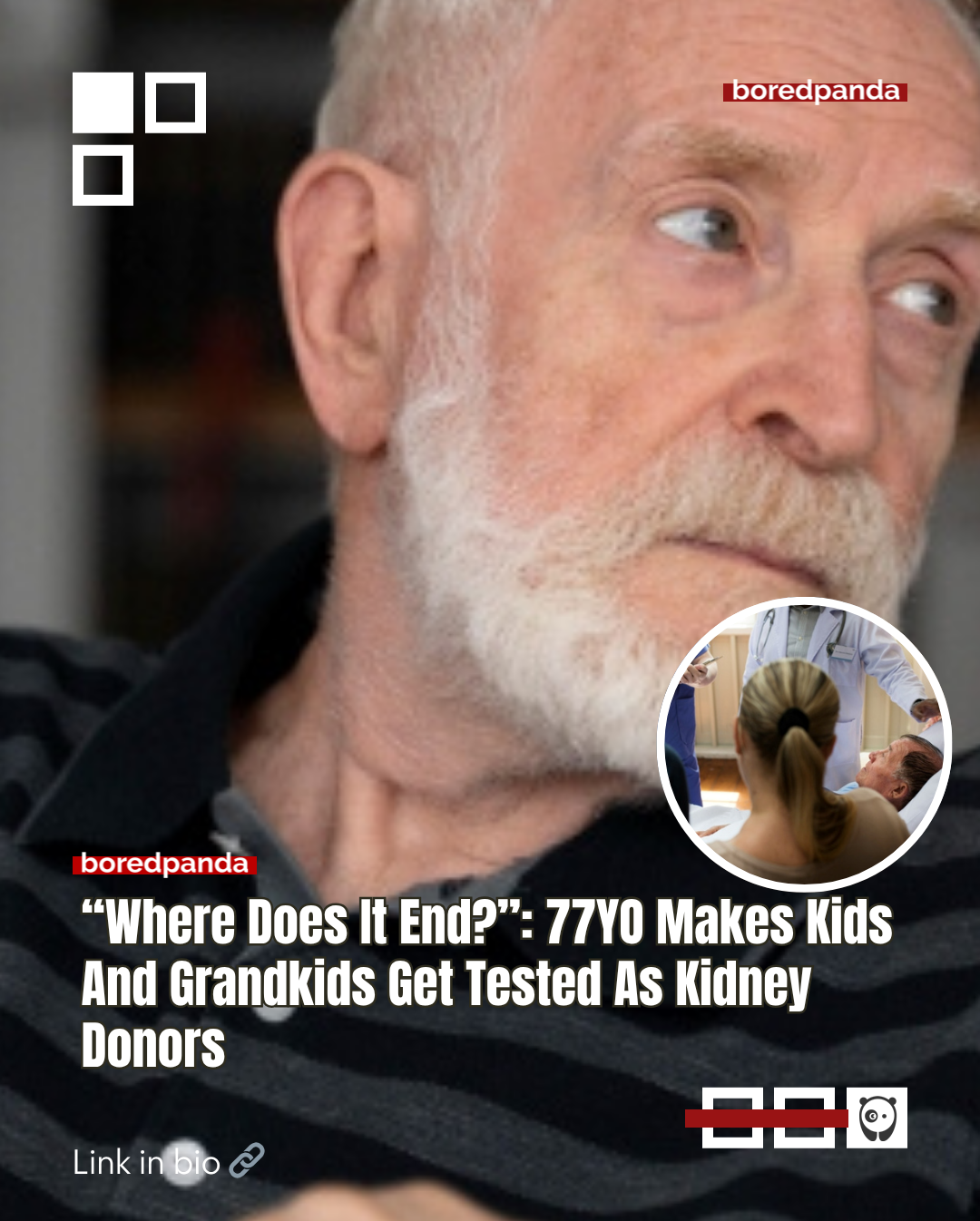Donating a kidney is not just a medical procedure… It’s a selfless act that has often been dubbed the “gift of life.” You’re literally offering a part of your body so someone else can celebrate another birthday, or walk their child down the aisle, or just sit around the dinner table with their family again.
But the pressure to sacrifice for someone, especially when that someone is a family member, can be crushing. A man found himself in a similar predicament when he was asked to be tested as a possible kidney donor for his 77-year-old father. Read more at the link in our bio.
