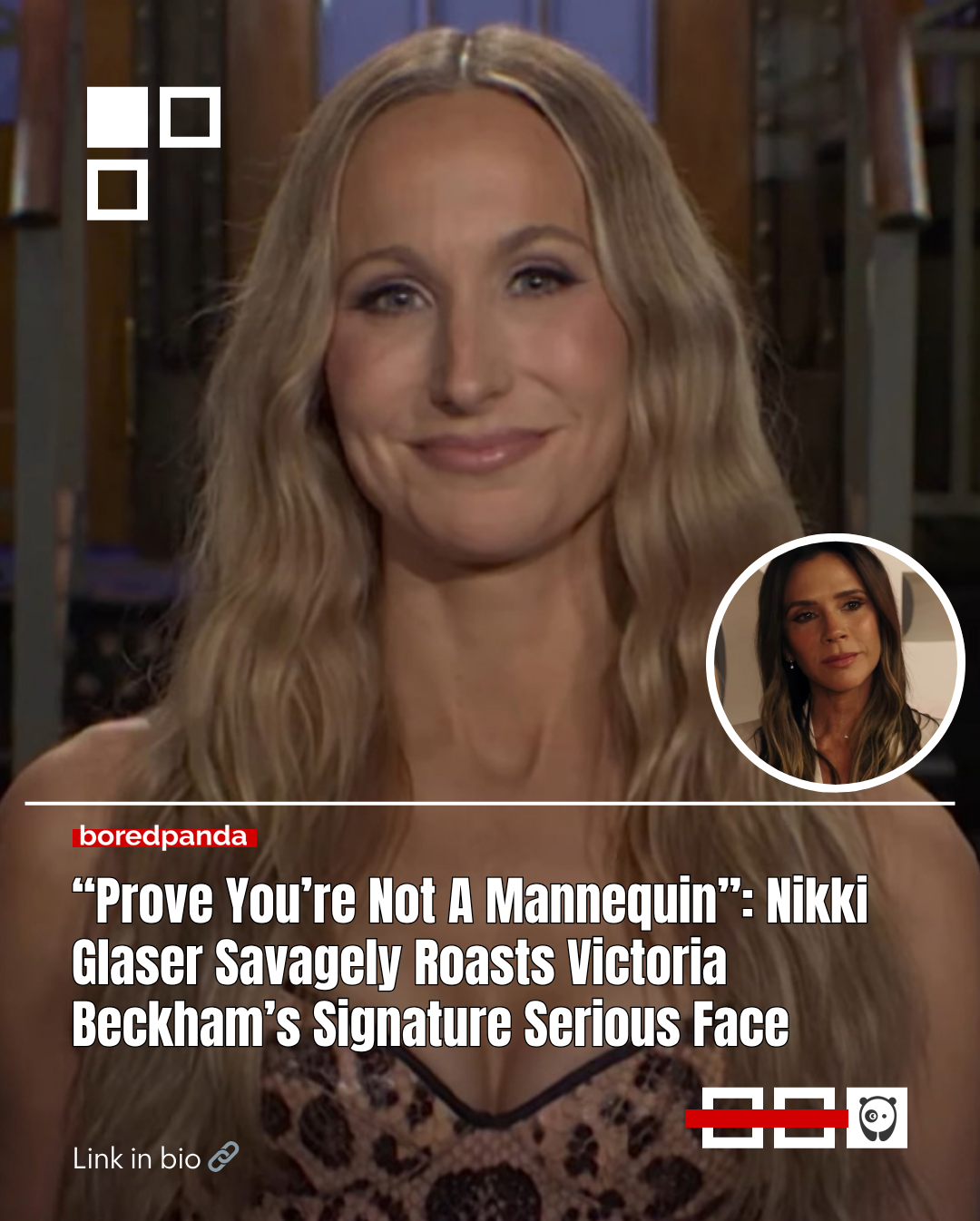 Comedian Nikki Glaser hosted the 20th annual TIME100 Gala, where she playfully targeted Victoria Beckham’s famously stoic expression.
While the fashion mogul responded with a tight-lipped grin, her husband David Beckham was seen laughing along. Read more at the link in our bio.