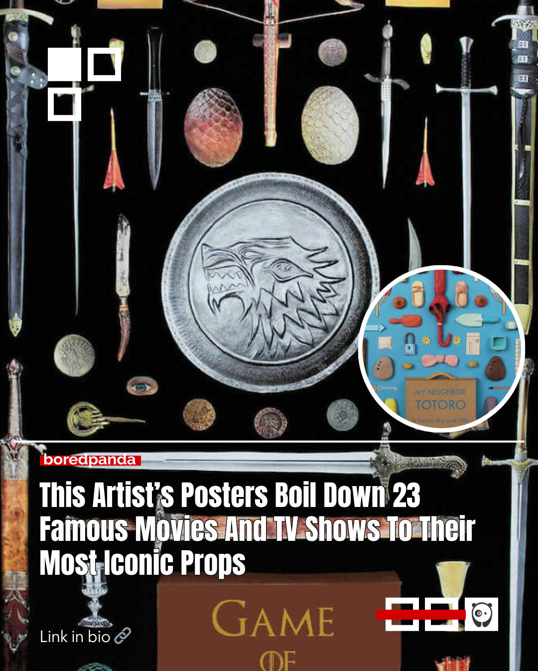 Jordan Bolton’s reimagined movie and TV posters do something surprisingly simple, yet instantly recognizable: they strip each title down to the objects that define it. He transformed some of the most iconic movies and shows into bold, beautifully curated poster designs, and vote on the ones you think represented the movies and shows the best. Read more in bio.