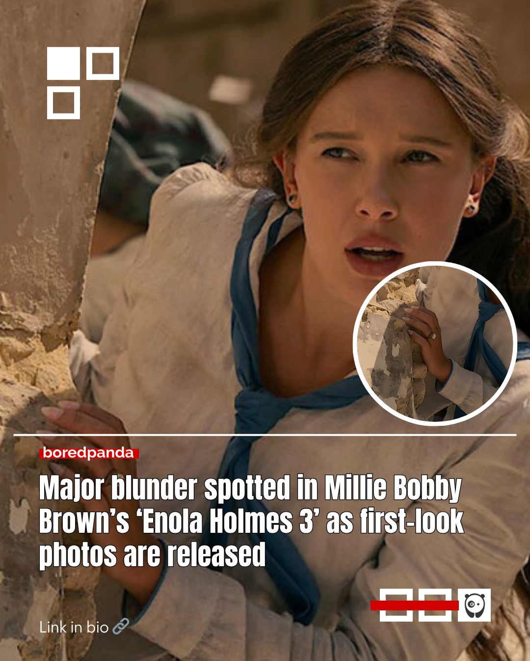 Within hours of the first-look photos for Enola Holmes 3 dropping online, fans zeroed in on a distracting blunder that was part of leading lady Millie Bobby Brown’s look.
“Historical inaccuracy at its finest,” one commented. Read more at the link in our bio.