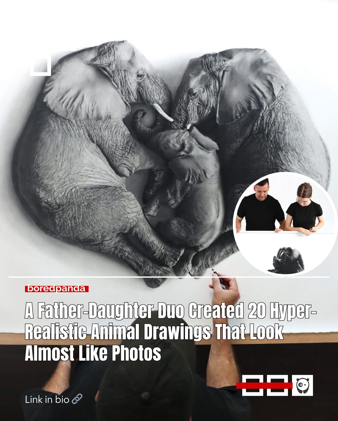 Rob Harris is an Australian charcoal artist whose work explores connection, protection, and stillness within the natural world. What truly defines the work, however, is the collaboration behind it. Rob works closely with his daughter, Georgia Harris, who joined him in the studio at just 11 years old. Since then, the two have created more than 20 large-scale charcoal drawings together, each built through a shared and deliberate process. Read more at the link in our bio.