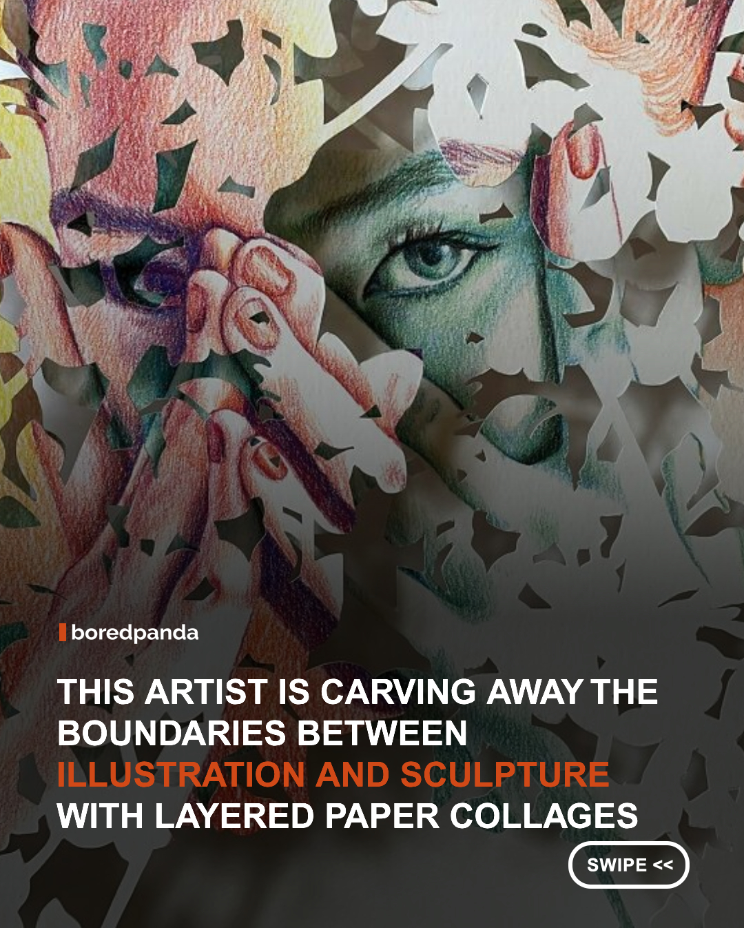 In intricately constructed collages by Ontario-based artist Christine Kim, portraits emerge through layers of cut paper, paint, and shadow, never fully revealed and never entirely concealed. Working from fashion imagery, she uses the figure as an anchor, building outward with fragments that feel both deliberate and provisional. The compositions hover between flatness and depth, where what’s cut away becomes just as important as what remains.