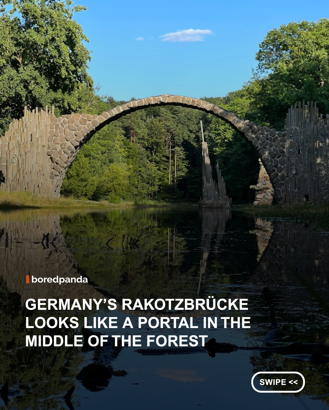 Rakotzbrücke, often called the Devil’s Bridge, is one of Germany’s most enchanting landmarks. Built in the 19th century in Kromlau Park, the stone bridge was carefully designed so that its reflection in the water forms a near-perfect circle, creating a breathtaking optical illusion. Surrounded by lush greenery and still water, it looks less like a real bridge and more like something lifted straight from a fairytale. 

#Germany #landmarks #Rakotzbrücke