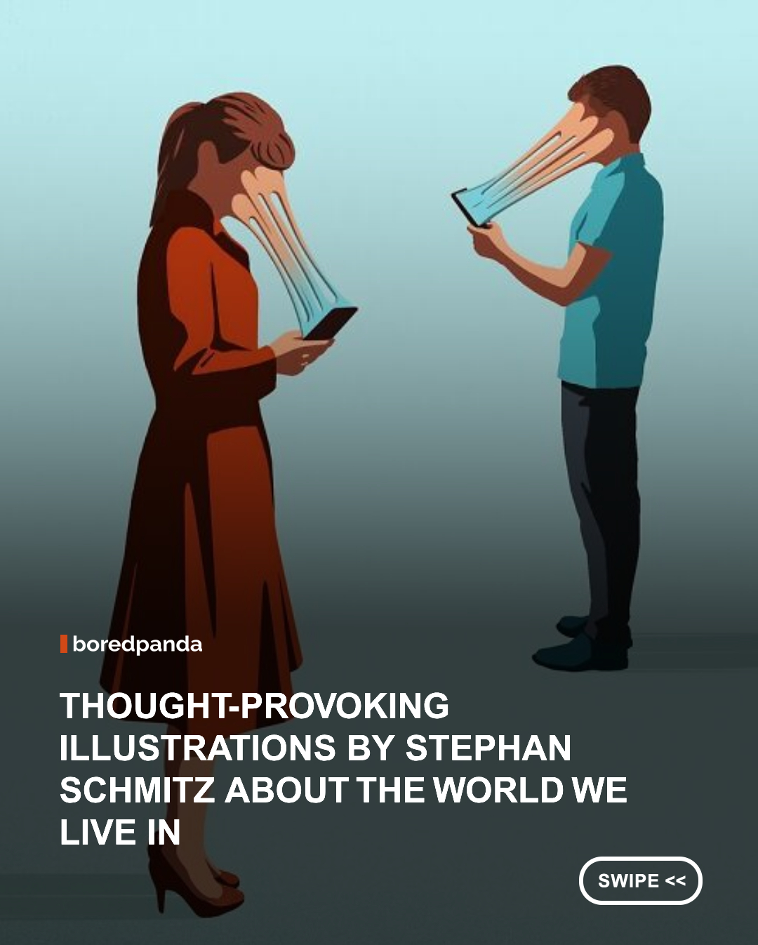 Stephan Schmitz illustrates complex ideas simply enough to be instantly readable, yet still leaves room for interpretation. Based in Zurich, Switzerland, the award-winning illustrator creates conceptual digital works built around clear compositions, restrained color palettes, and carefully chosen visual metaphors.