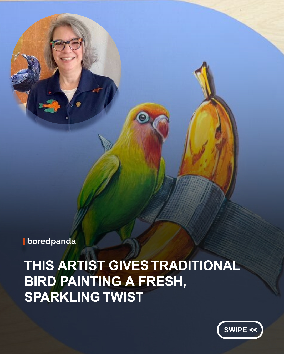 Marie Lavallee’s art brings together several chapters of her life: a childhood love of painting, years spent working with jewelry and metals, and a deep fascination with birds, woodland creatures, color, and texture. Originally from Quebec City, Canada, Marie first found comfort and creative direction through painting classes at Sylvia Araya’s Painting Academy.