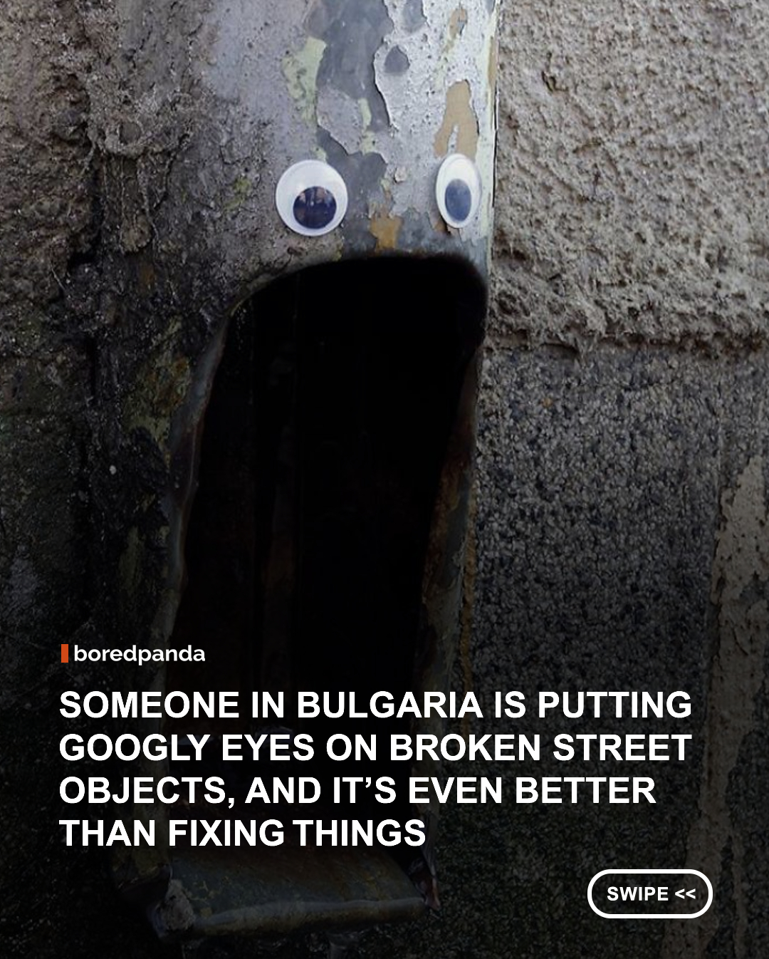 Who knew a few googly eyes could completely transform the streets? 😆 From lamp posts to broken sidewalks, these playful creations make everyday walks a lot more entertaining. 👀
