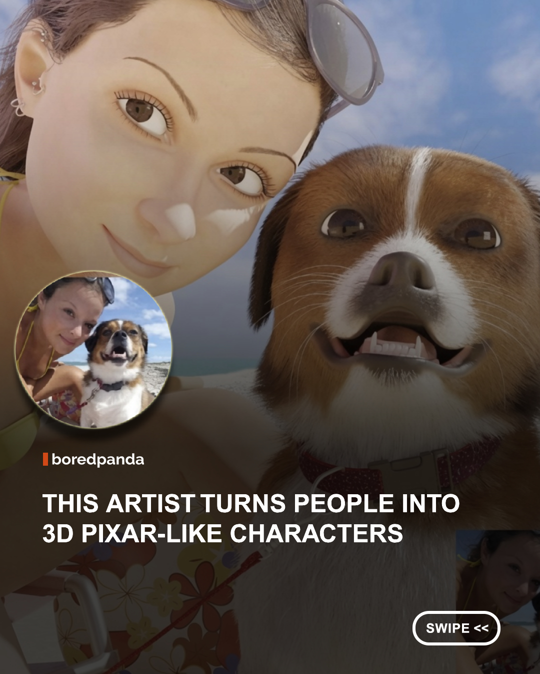 What if your everyday photo looked like it belonged in a blockbuster animated movie? Digital artist Lance Phan transforms ordinary people into charming Pixar-inspired 3D characters, complete with expressive faces, cinematic lighting, and richly detailed environments. Rather than simply copying a style, he captures each person's personality and turns it into a believable animated version of themselves, making every portrait feel like the beginning of its own story.