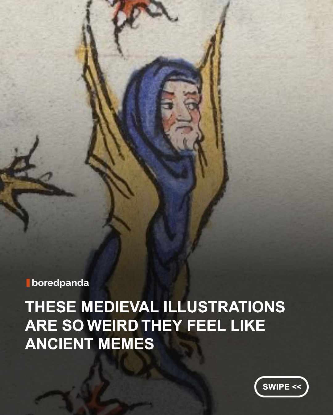 Medieval manuscripts weren't just filled with religious texts. Their margins often featured bizarre illustrations of sword-fighting snails, mischievous rabbits, strange hybrid creatures, and scenes that still puzzle historians today. Known as marginalia, these whimsical drawings gave artists a rare chance to be playful, humorous, or symbolic, leaving behind some of the strangest and most entertaining works of art in history. #Medievalart #funny #art