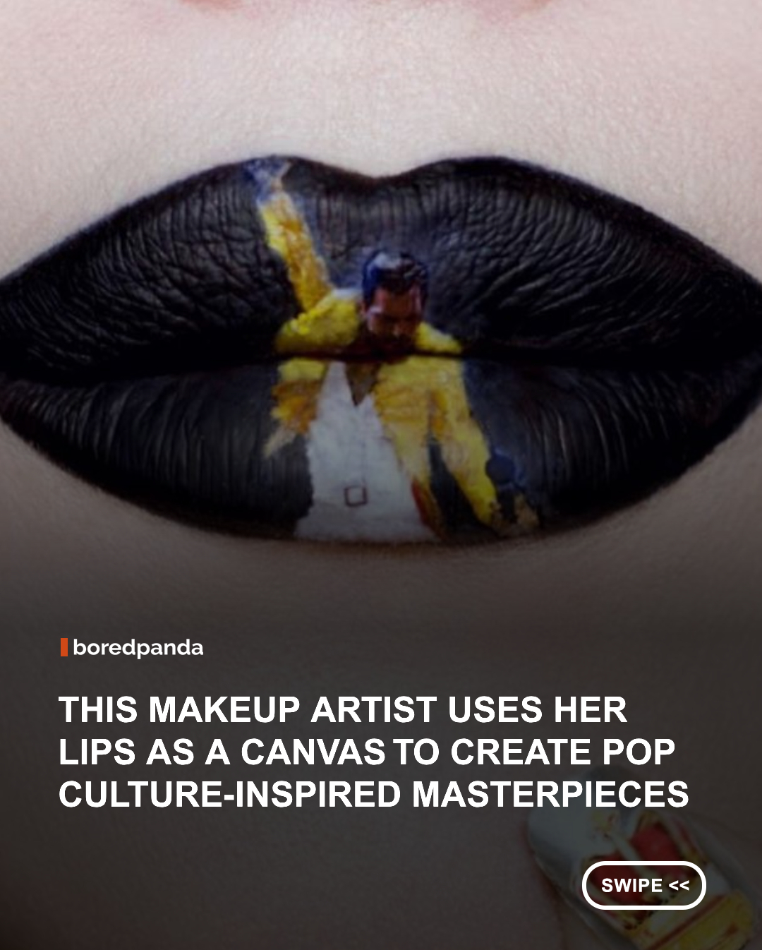 Makeup artist Ryan Kelly transforms lips into miniature works of art inspired by pop culture, movies, television, and iconic characters. Using incredible precision, bold colors, and intricate detail, each design turns an ordinary makeup look into a creative tribute that proves even the smallest canvas can tell an unforgettable story.
