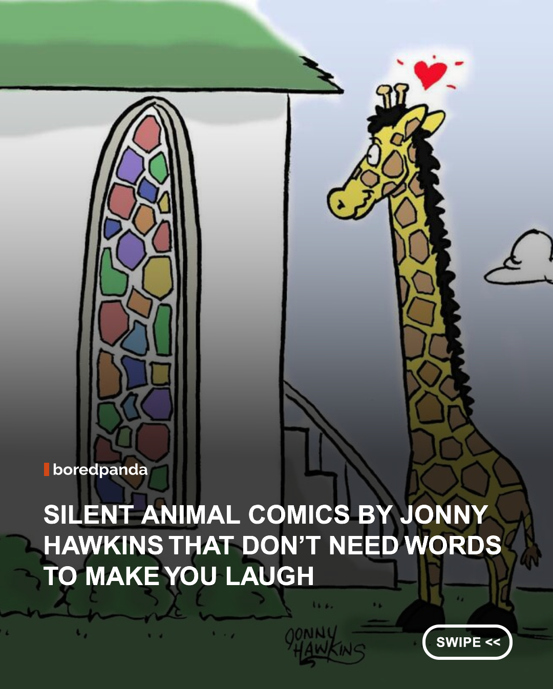  
Some ideas stay with us for a long time, and for cartoonist Jonny Hawkins, that idea was Zoolies. The silent animal comic series first came to life in 1987 while its author was delivering pizzas near Detroit, Michigan. Over the years, he kept creating and sharing his comics, coming close to getting them syndicated several times but never quite making it happen. #comics #animals #funnycomics