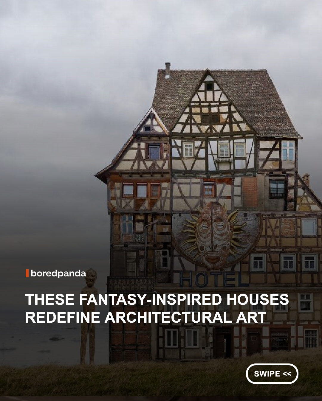 German artist Matthias Jung creates whimsical architectural collages by combining photographs of real buildings into imaginative, dreamlike homes. Blending elements from different structures, rooftops, windows, and landscapes, his surreal creations feel as though they've been lifted straight from a fairytale, inviting viewers to see familiar architecture through a playful and imaginative new lens. 🏡✨