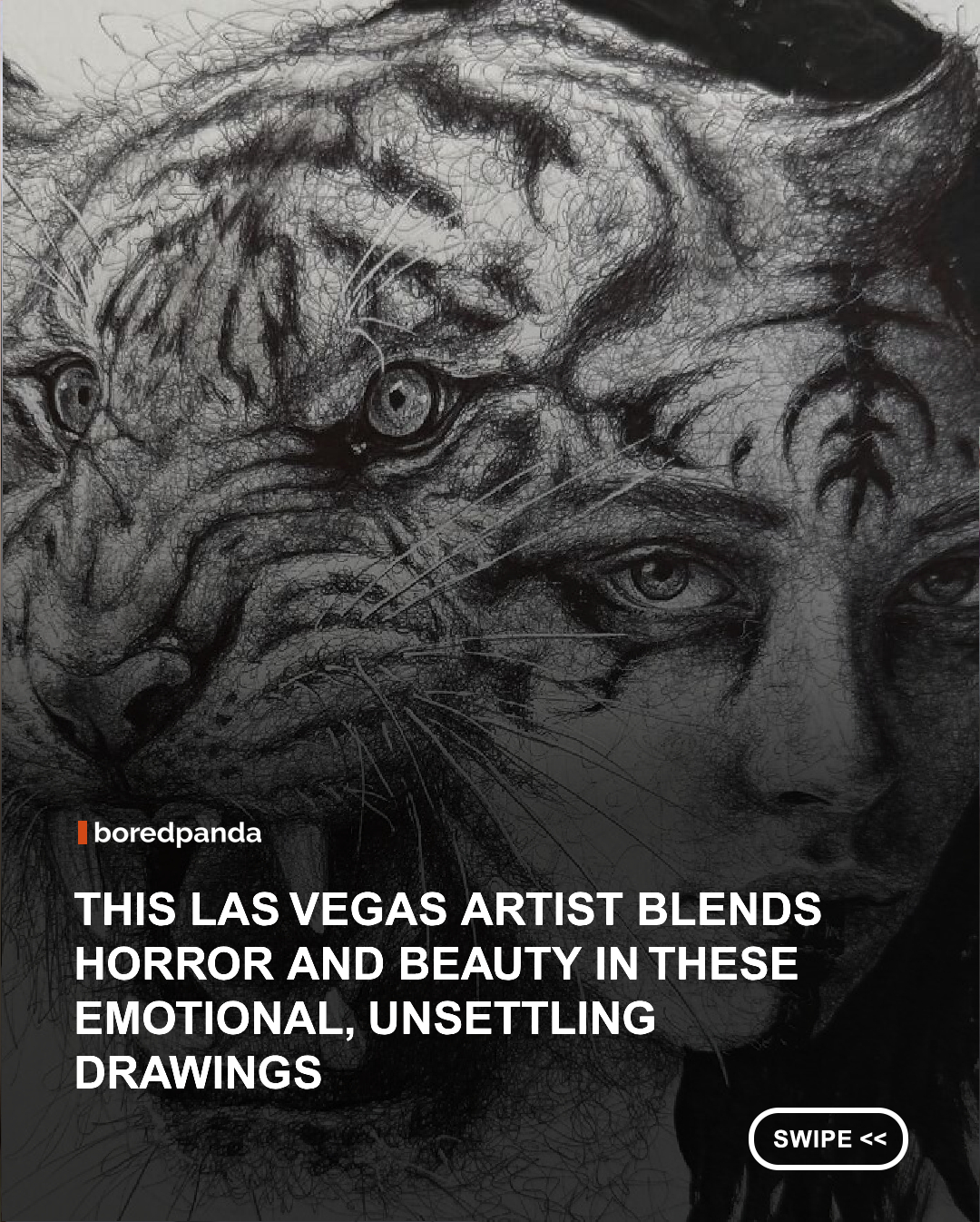 Meet Sarah, a Las Vegas–based artist whose work dances on the edge between beauty and darkness. Drawn to the eerie and the macabre, she creates hauntingly beautiful pieces that evoke emotion as much as they unsettle. Whether she’s painting surreal animal portraits or exploring horror-inspired themes, Sarah’s art captures that perfect balance between the beautiful and the disturbing.

Her creations have even appeared at The Hive Gallery in Los Angeles, and she frequently shares her latest works with her growing online following on Instagram and Reddit.
