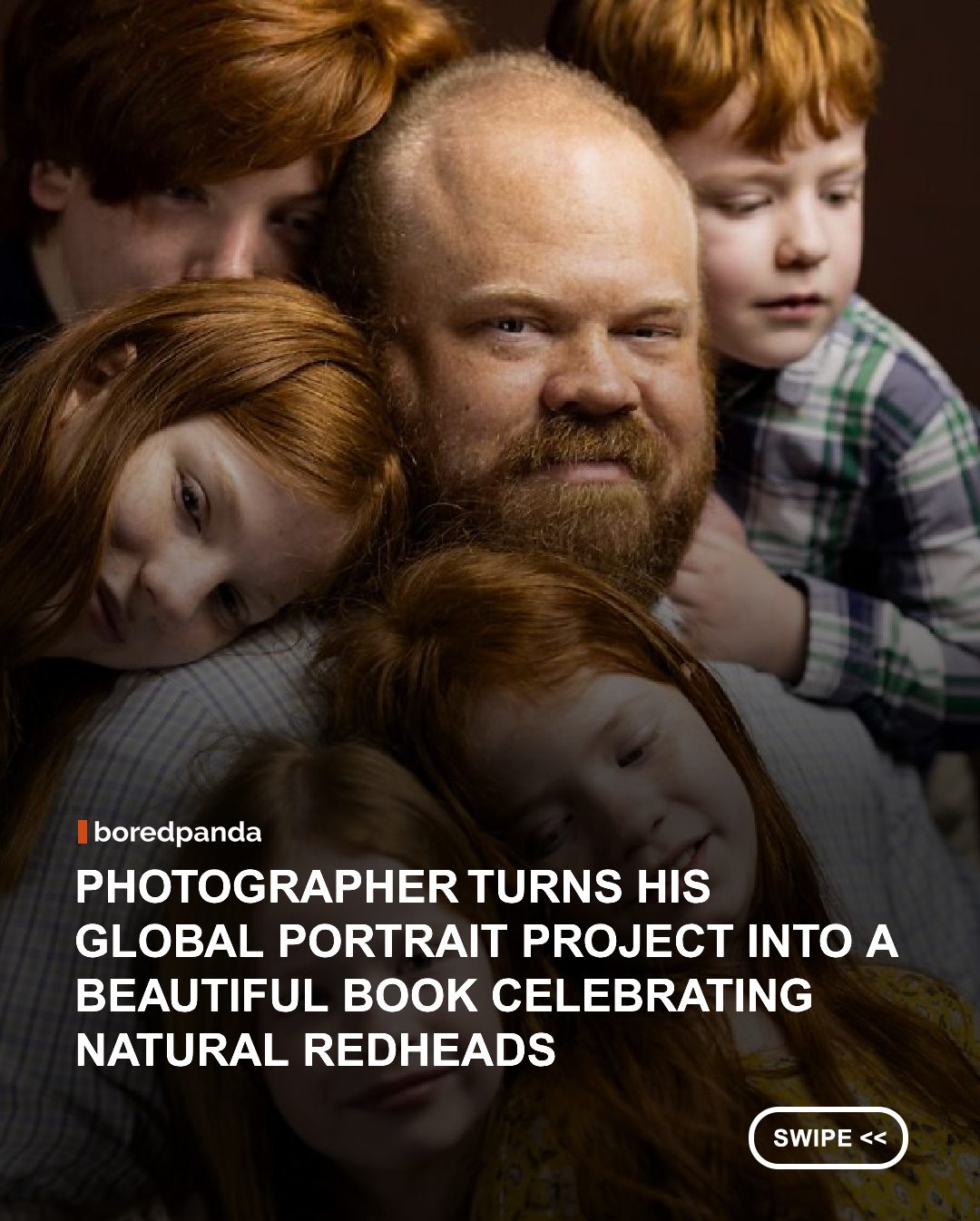 When Bored Panda first featured Scottish photographer Kieran Dodds in 2020, his ongoing series Gingers had already begun challenging one of Scotland's most recognizable stereotypes. Rather than treating red hair as a curiosity, Dodds used portrait photography to explore identity, ancestry, and the surprising global journey of a genetic trait often associated with Scotland but found everywhere from Jamaica and Israel to Russia. The project quickly became about far more than hair, it became a visual study of migration, family history, and the unexpected connections between people across cultures.

Five years later, the series continues to grow. Since our last feature, Dodds has published "The Little Book of Gingers", a hardcover collection bringing together some of his favorite portraits alongside previously unpublished images. #photography #redhead #KieranDodds