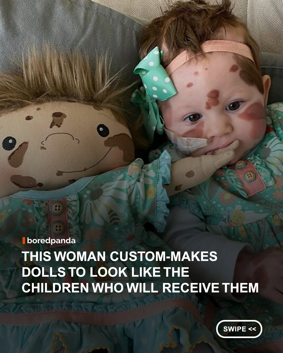 Every child deserves to see themselves reflected in the toys they play with. That's the idea behind 'A Doll Like Me,' a nonprofit founded by Amy Jandrisevits, who creates one-of-a-kind dolls that reflect each child's unique appearance, whether it's a limb difference, birthmark, medical condition, or another visible difference.

Thanks to donations from people around the world, these custom dolls are given to children free of charge, bringing comfort, confidence, and plenty of smiles along the way. #Adolllikeme #AmyJandrisevits #Art 