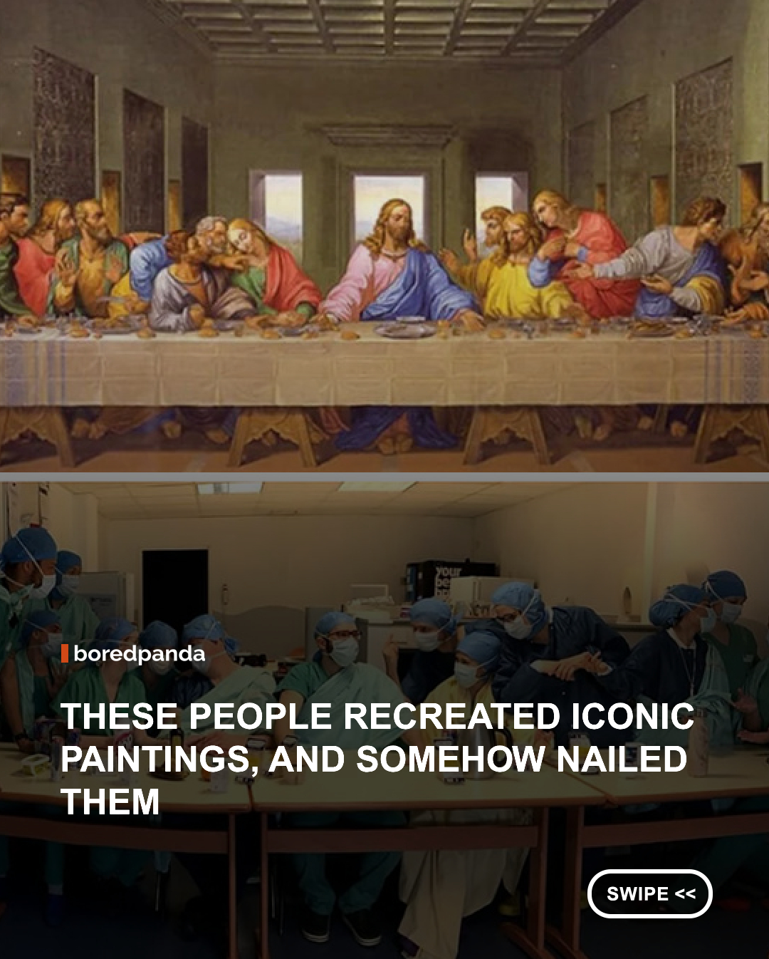 What happens when famous masterpieces leave the museum and enter everyday life? A group of creative Russians decided to find out by recreating iconic works of art using ordinary objects, clothes, and whatever they had around them.

From classic portraits and dramatic historical scenes to instantly recognizable paintings, these recreations capture the original compositions in surprisingly clever and often hilarious ways. 😂🖼️

The results are a playful tribute to some of the world's most famous artists, proving you don't need an expensive studio or a museum-sized budget to recreate great art. Sometimes, a little creativity and a very committed pose are enough.