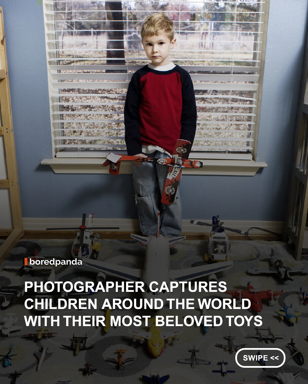What does childhood look like in different parts of the world? Italian photographer Gabriele Galimberti explored that question by photographing children alongside their favorite toys.



From dolls and stuffed animals to toy cars, action figures, games, and everything in between, each portrait offers a glimpse into a child's personality, imagination, and everyday life. 🌍❤️



The project highlights both the similarities and differences between children growing up in different countries. While their toys may vary dramatically depending on where they live, the excitement and attachment children have toward their favorite possessions feels surprisingly universal.



Sometimes, a child's entire world really can fit into a pile of toys on the floor.  



#Photography #GabrieleGalimberti #Toys #Art