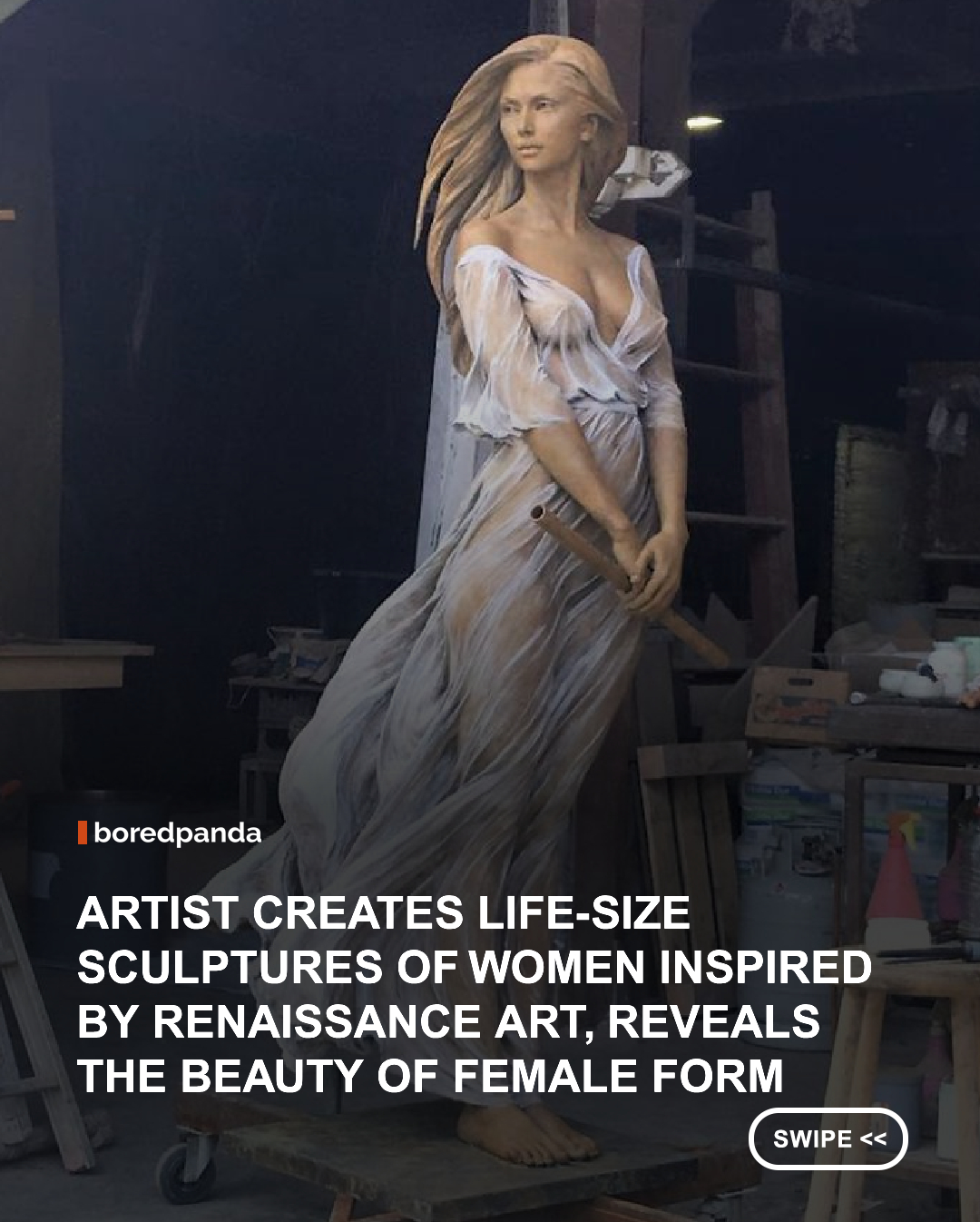 Chinese artist Luo Li Rong @luo_li_rong_art creates life-size bronze sculpture art of women inspired by Renaissance and Baroque sculpting techniques. Her statues are usually captured in motion, often with their dresses or garments seemingly fluttering in the breeze around them, and the artist’s meticulous attention to detail ensures that every crease and fold is precisely where it should be. Rong has been creating modern sculptures for much of her life, having studied at Beijing’s Academy of Fine Arts under the guidance of a famous sculptor Wang Du. Later she turned her attention to sculpting techniques used by European artists in the Renaissance and Baroque periods, something that seems to define much of her contemporary, realistic artworks. 