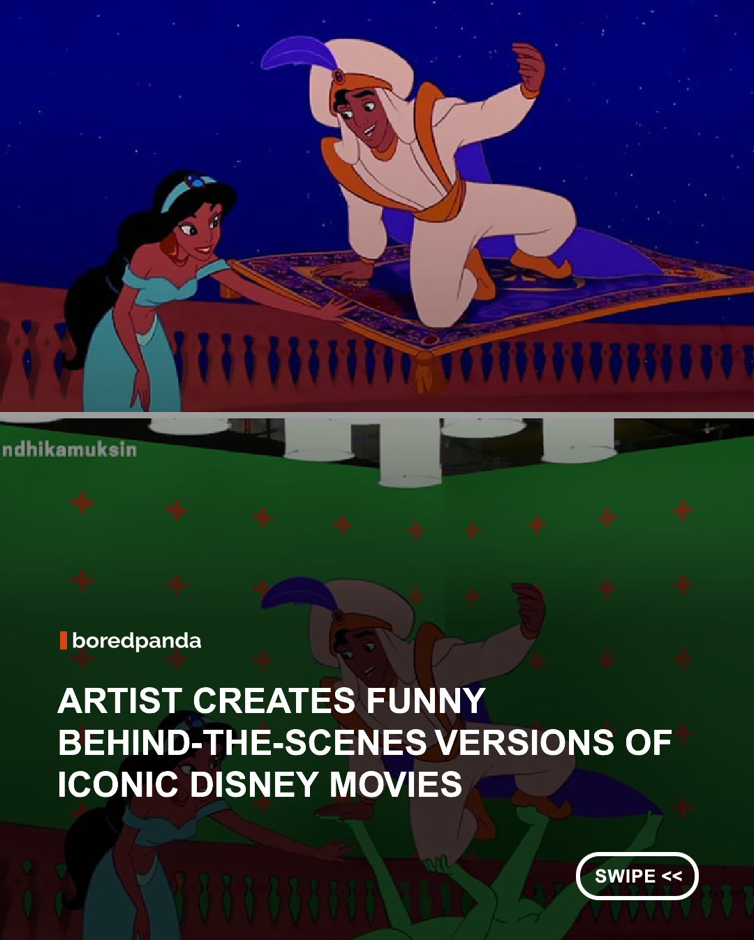 Have you ever wondered what happens in the backstage of Disney movies? Andhika Muksin is back on Bored Panda to show you just that. He creates hilarious edits of Disney movies so that we can see the behind the scenes of famous scenes and how they were "actually made."

Andhika told us: "As a Disney fan since childhood, I've never stopped loving them even after I went into adulthood. But as I grow older, I start to see these childhood icons in a new light; we see things differently than when we were children. So this is basically how I come up with my ideas, bringing these childhood icons into a more of an 'adult' perspective, in a comedic way."
